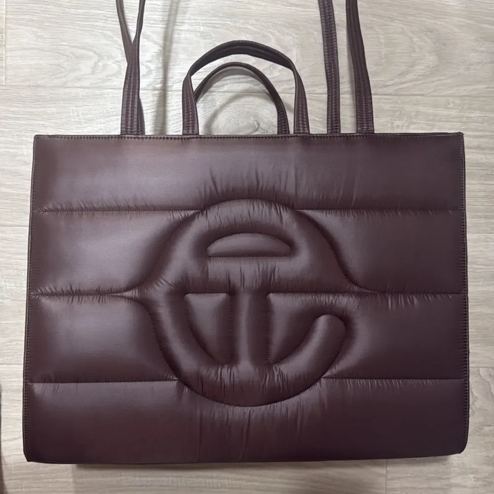 Telfar Large Puffer Shopper - Chocolate, Authentic, Brand New W/O Tags - Picture 6 of 6